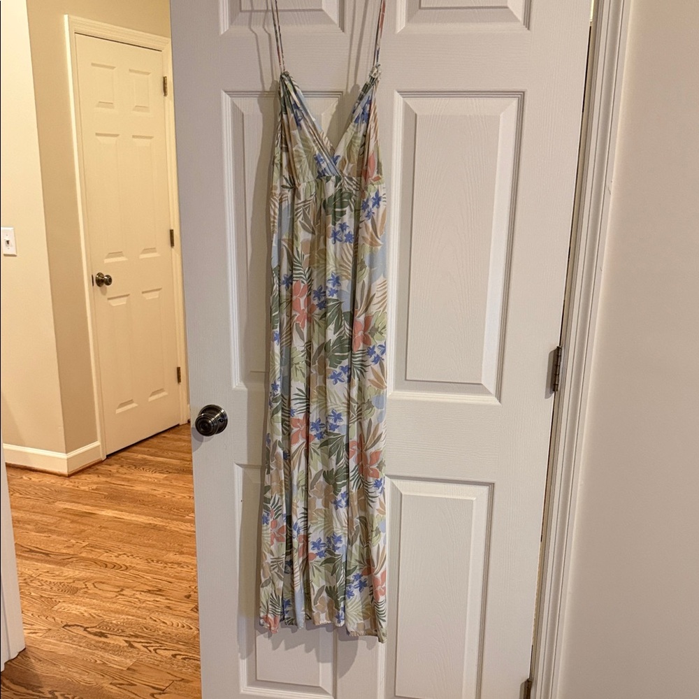 Final Touch Floral Dress with Blue and Green Accents